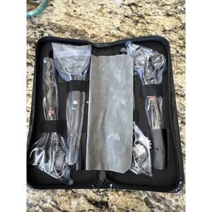 7.0in Titanium Professional Dog Grooming Scissors Set 4pcs Dog Black